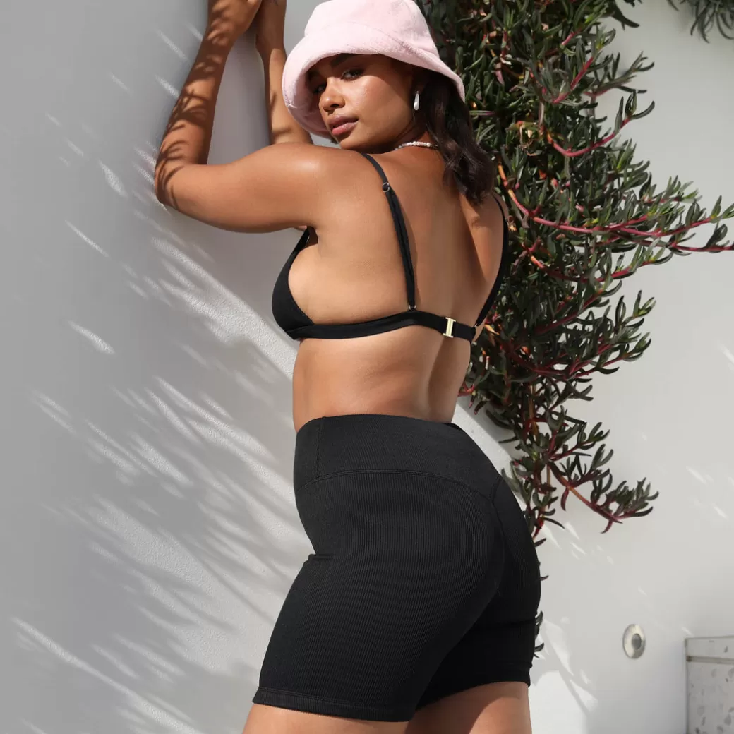 Shop Buckle Up Buttercup<Kulani Kinis Basic Bike Shorts – Pitch Black Ribbed New Arrivals